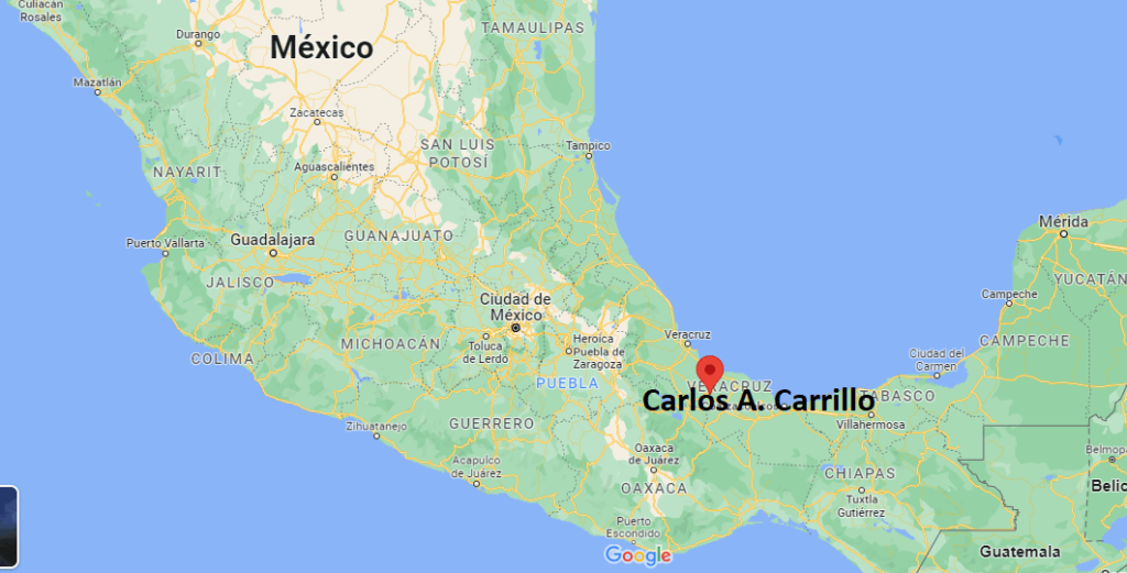 ¿Dónde está Carlos A. Carrillo Mexico