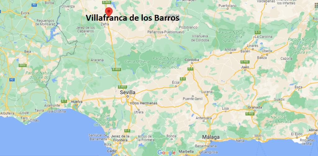 ¿Dónde está Villafranca de los Barros