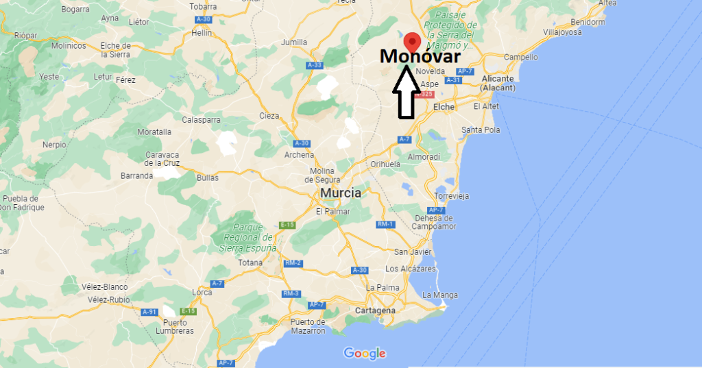 ¿Dónde está Monóvar