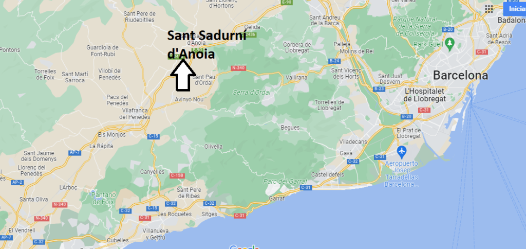 ¿Dónde está Sant Sadurní d'Anoia