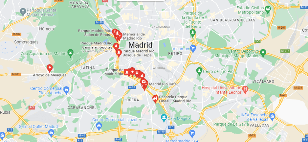 ¿Dónde está Madrid Río