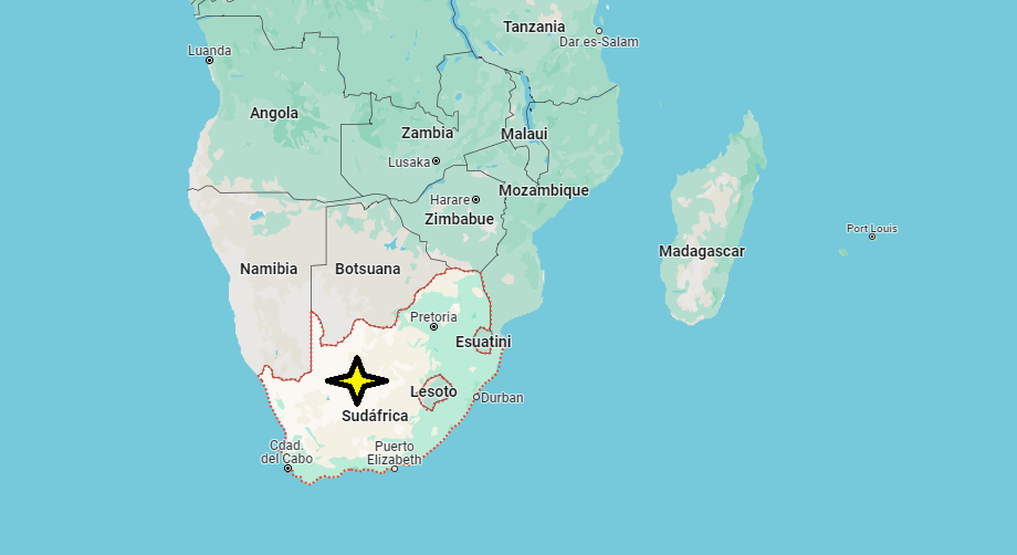 ¿En qué continente se encuentra la Sudáfrica