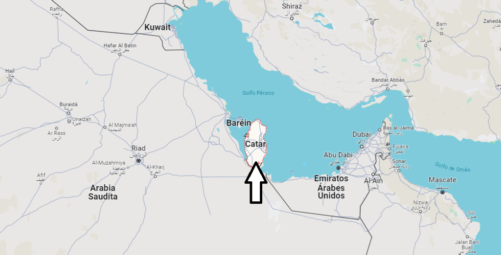 ¿Dónde está ubicado Qatar en el mapa