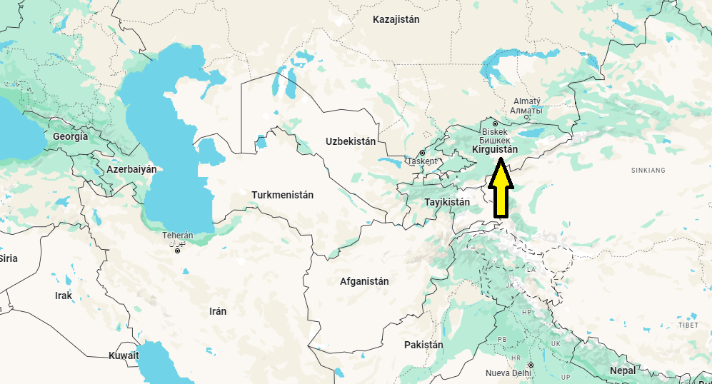 ¿En qué continente se encuentra Kirguistán