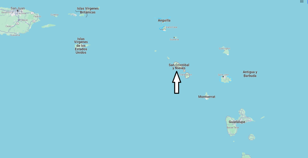 ¿Dónde se ubica San Cristóbal y Nieves