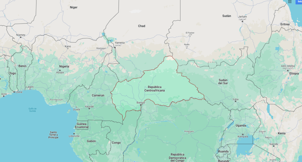 ¿En qué continente se encuentra la República Centroafricana