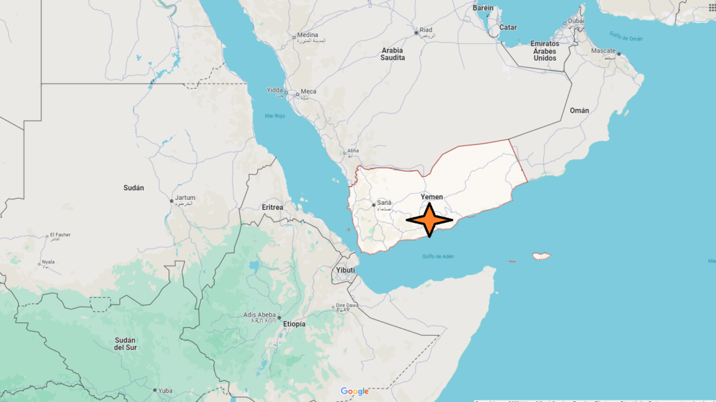 ¿Dónde está Yemen en África o Asia