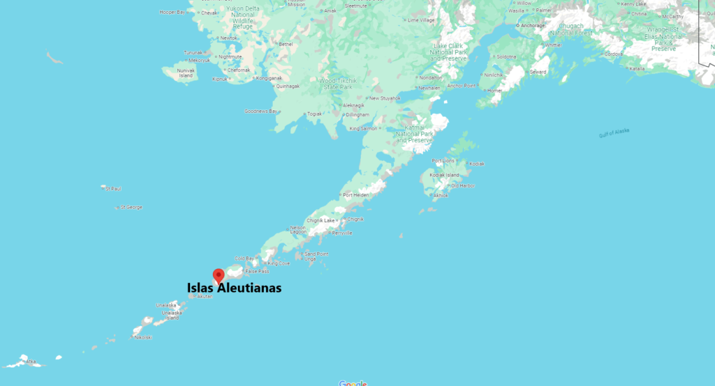 ¿Dónde están las Islas Aleutianas