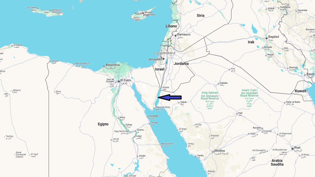 ¿Dónde está el Golfo de Aqaba