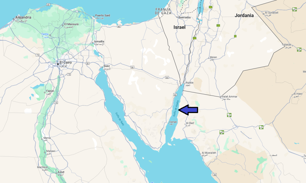 ¿Dónde queda el Golfo de Aqaba